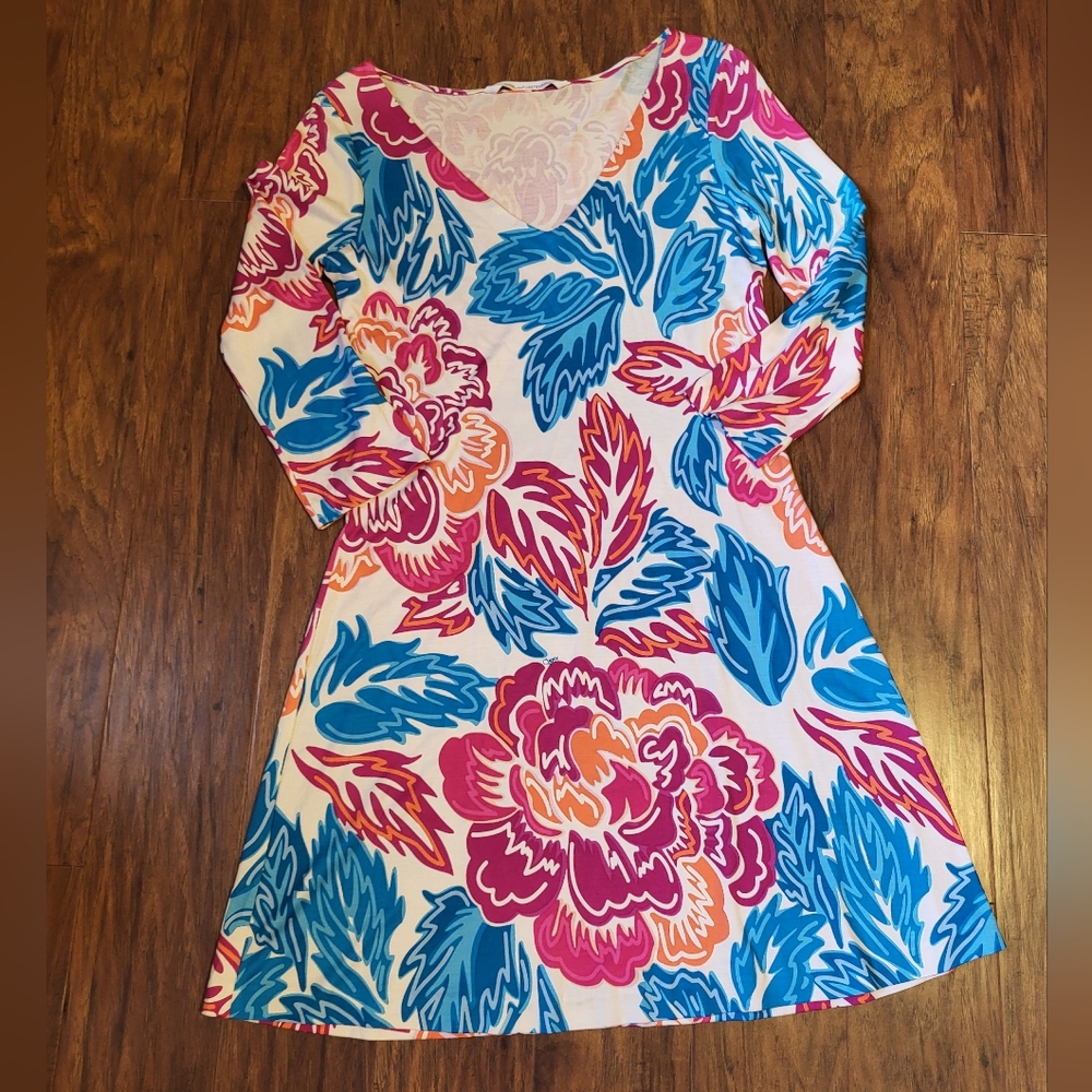Diane Von Furstenberg Kaden 100% silk floral dress size 4